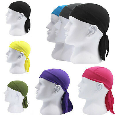 Newest trendy summer pure color swimming cap beach Breathable Multi Function Men Bike Headband Cycling Bandana Pirate Head Scarf ► Photo 1/6