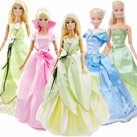 Doll Accessories Classic Fairy Tale Dress Copy The Princess and the Frog Outfit Party Ball Gown Clothes for Barbie Doll Toy ► Photo 1/6