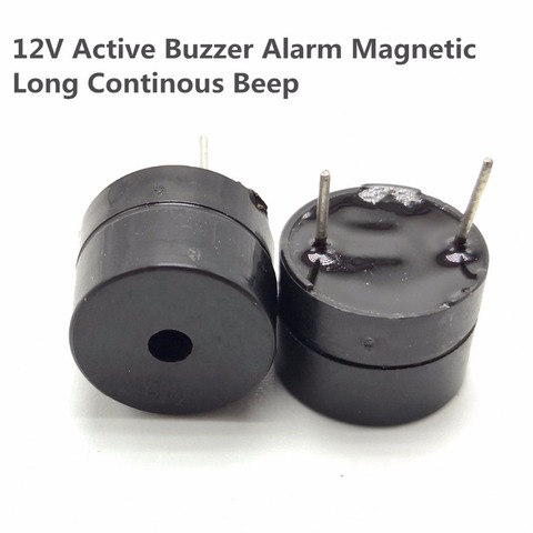 5pcs Original 12V Active Buzzer Alarm Magnetic Long Continous Beep Tone 12*9.5mm Sounder speaker SOT plastic tube length ► Photo 1/1