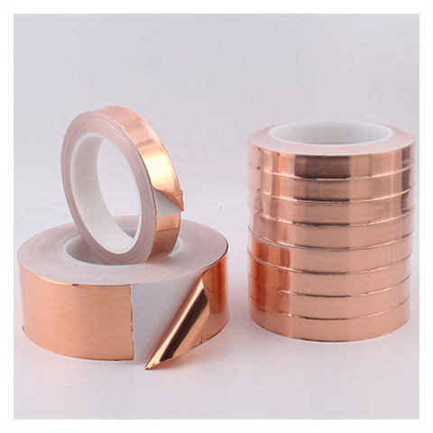 20 Meters Single Side Conductive Copper Foil Tape Strip Adhesive EMI Shielding Heat Resist Tape ► Photo 1/6