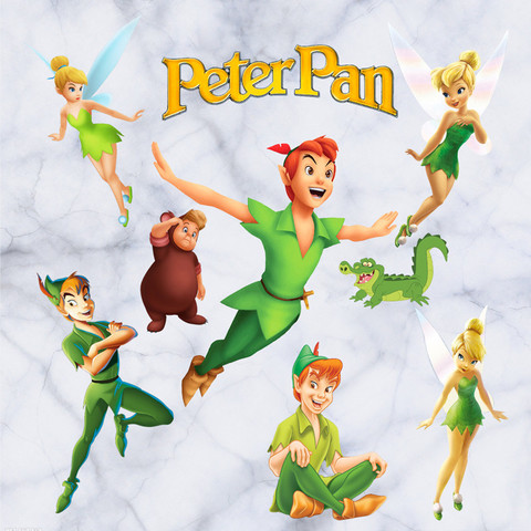 England fairytale wall decals Peter Pan 3d vinyl stickers kids room nursery decoration children puzzle cartoon wallpaper 60*30cm ► Photo 1/1