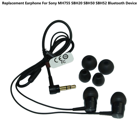 GHH Replacement Earphone For Sony MH755 Headset Earphone for SBH20 SBH50 SBH52 Bluetooth Device Black CE1084 ► Photo 1/5