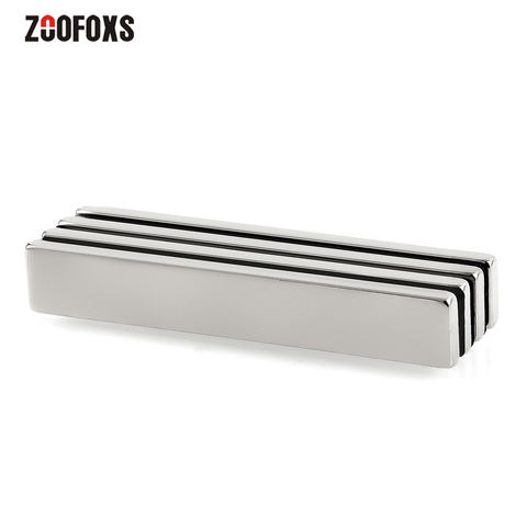 ZOOFOXS 2pcs 60x10x3/4/5mm N35 Block Strong Neodymium Magnet Rare Earth Powerful Fridge Magnets 60 x 10 x 3 / 4 / 5 mm ► Photo 1/4