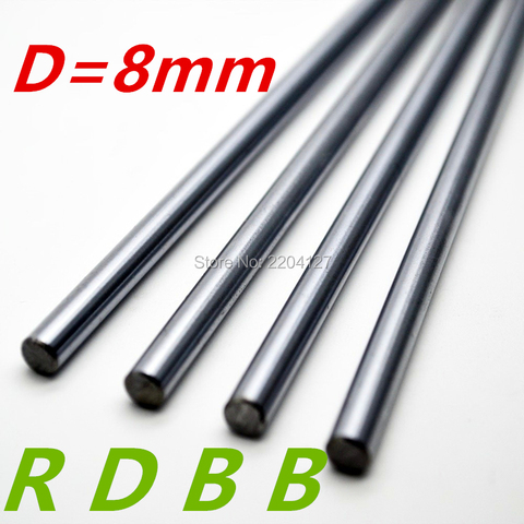 8mm linear shaft 100 150 200 250 300 350 400 450 500 600 mm Chromed Hardened Rod Linear Motion Shaft 3d printer parts ► Photo 1/1