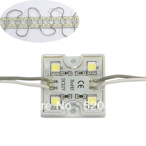 20pcs 5050 SMD 4 Leds Cool White Waterproof LED Module Light Lamp Free Shipping ► Photo 1/1