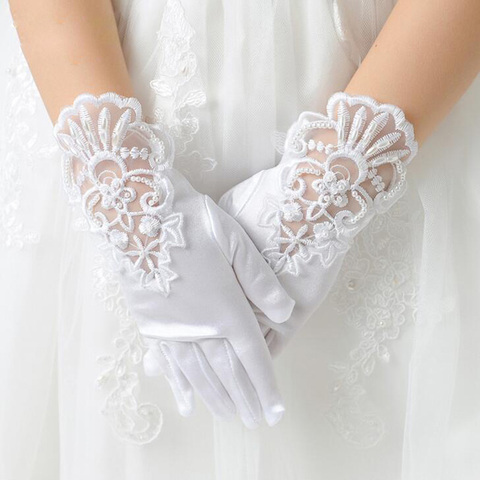 Polka Dot & Bow Lace Gloves - White – Pippa & Pearl