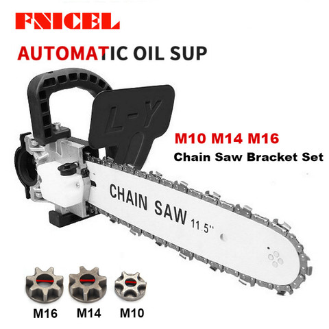 11.5 Inch Electric Chainsaw Bracket Change 100/125/150 Angle Grinder M10 M125 M150 Into Chain Saw Woodworking Power Tool ► Photo 1/6