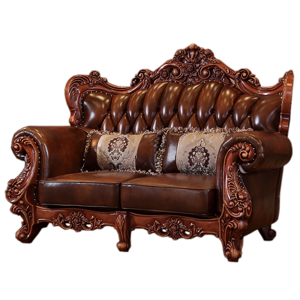 Luxury Classic European And American, Leather Furniture Sets For Living Room