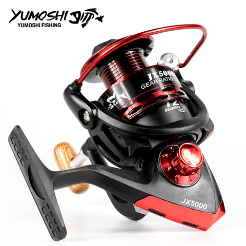 yumoshi New Spinning Fishing Reel Metal Coil 12 Ball Bearing
