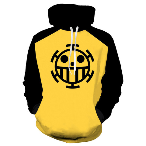 Anime One Piece 3D Hoodie Sweatshirts Trafalgar Law Cosplay Pirates Of Heart Thin Pullover Hoodies Tops Outerwear Coat Outfit ► Photo 1/6