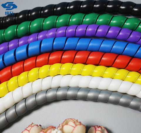 2M 12MM Spiral Wire Organizer Wrap Tube Flame retardant colorful spiral bands diameter Cable casing Cable Sleeves Winding pipe ► Photo 1/6