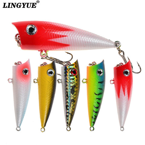 1pc small popper fishing lures good quality painting topwater artificial bait 6cm/6.5g wobblers ► Photo 1/6