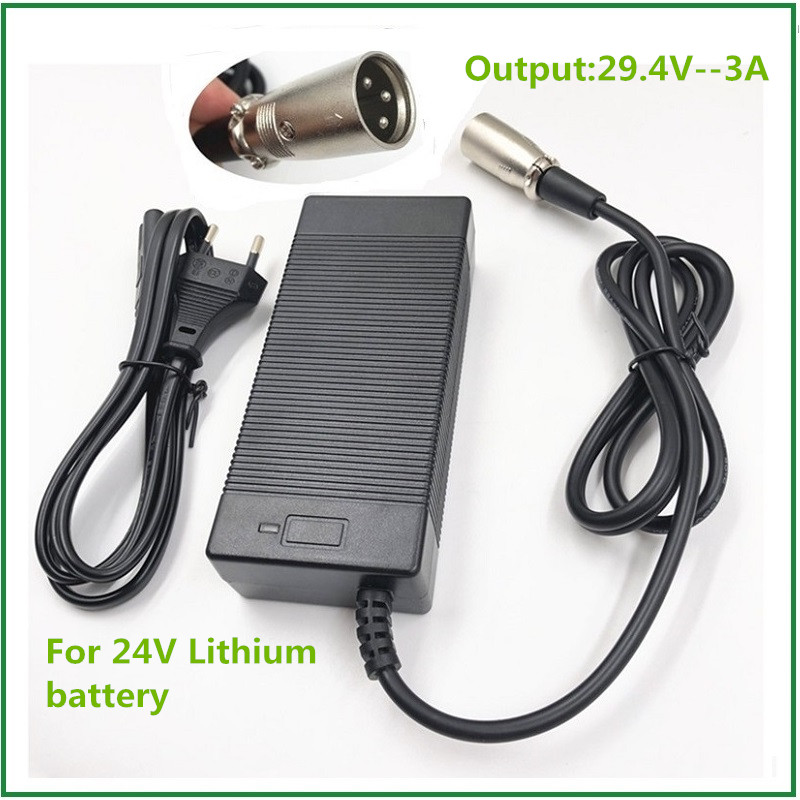 24V E-bike Battery Charger 29.4V3A Out Put Li-ion Battery Charger 7 Series  25.2V 25.9V Lithium Battery Charger XLR Connector - Price history & Review, AliExpress Seller - Jnenconn Nicety chargers Store