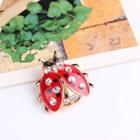 Korean Version Of The Fashionable Seven-star Ladybug Brooch Lady Beautiful And Lovely Insect Jewelry Jeans Wholesale ► Photo 1/3