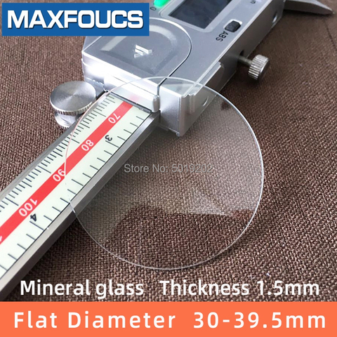 Watch glass  Mineral glass  Flat Thick 1.5 mm diameter  30mm ~ 39.5mm Transparent crystal Watch accessories， 1pieces ► Photo 1/6