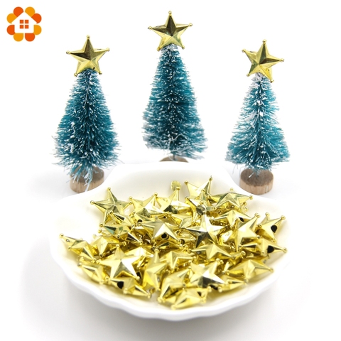 10PCS/Lot 2Sizes DIY Gold Star Topper Star Christmas Ornaments Xmas Tree Ornament Toppers DIY Craft Christmas Party Decorations ► Photo 1/6