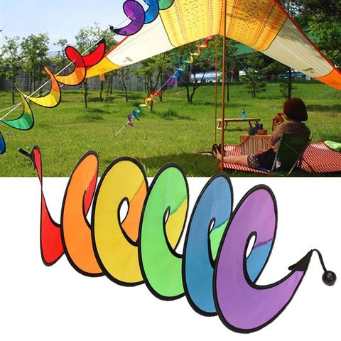 Colorful Camping Tent Foldable Rainbow Spiral Windmill Wind Spinner Home Garden Decor Ornaments Classic Toys ► Photo 1/6