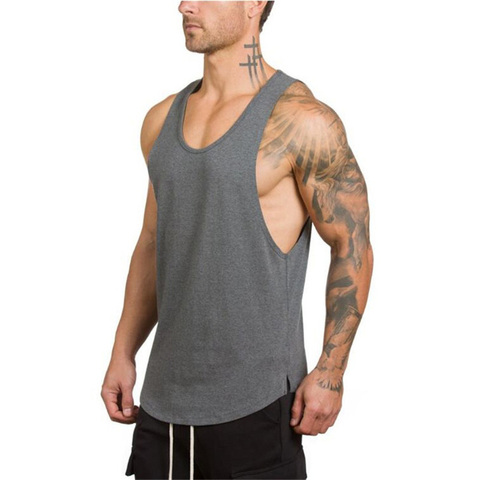 Brand mens sleeveless shirts Summer Cotton Male Tank Tops gyms Clothing Bodybuilding Undershirt Fitness tanktops tees ► Photo 1/6