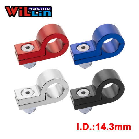 WILLIN - Billet Aluminum Line P Clamps To Suit I.D. 14.3MM 9/16'' Tubing Line WLJN02-06 Gold/Purple/Red/Blue/Silver/Black ► Photo 1/6