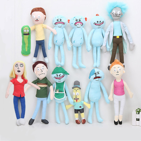Rick And Morty Plush Soft Toy Meeseeks Mr Stuffed Doll Face Happy Sad Dolls Gift