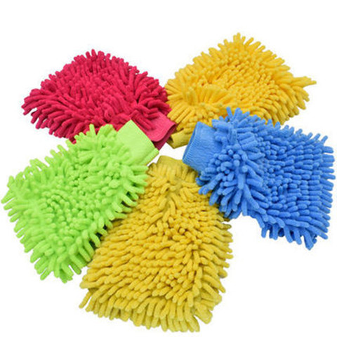 Car Chenille Wash Gloves Cleaning Gloves Single-sided Chenille Washing Ultrafine Fiber Towel Cleaning Auto Accessories Home ► Photo 1/6