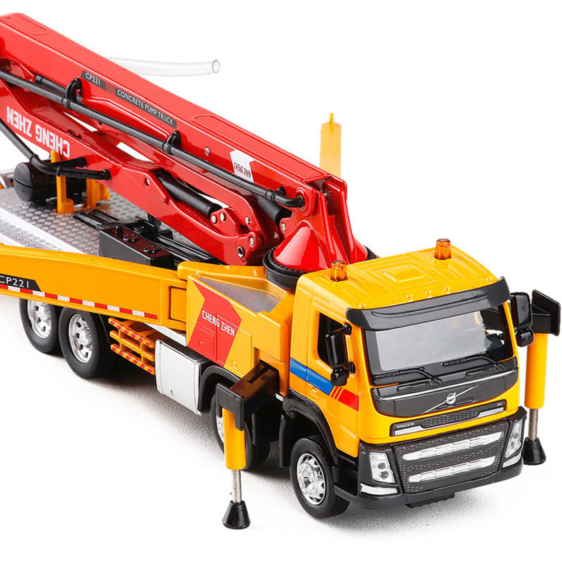 Alloy Diecast Tower Slewing Crane Truck Model Toy Vehicle Miniature 1:50 Gift 