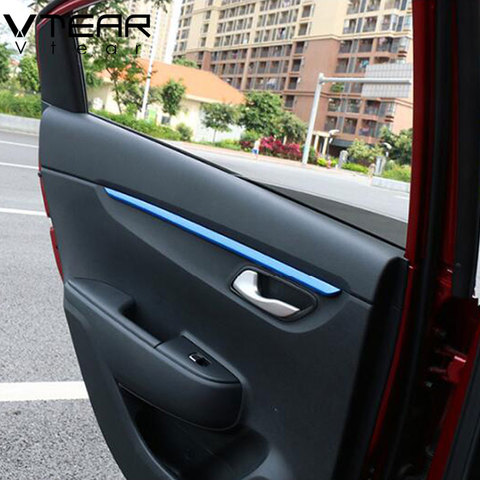 Vtear For Rio 4 X-line interior door plate trim cover armrest chrome Mouldings car-styling decoration accessories part 2017 2022 ► Photo 1/6