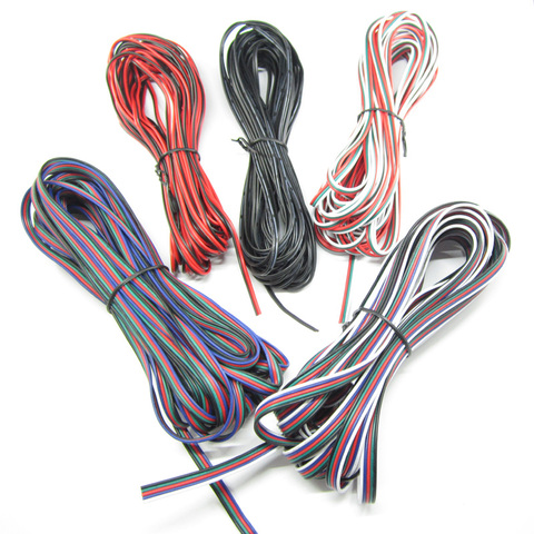 2Pin 3Pin 4Pin 5Pin 1M 5M 10M 18AWG 20AWG 22AWG Electric Extension Wire Cable For Single Color RGB RGBW LED Strip Connecting ► Photo 1/6
