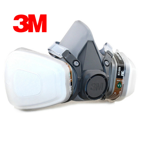 3M 6200 Respirator Half-face Gas Mask Painted Activated Carbon Mask Against Organic Vapor Gas Cartridges 7 Items for 1 Set ► Photo 1/6