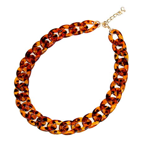 2016 New Leopard Print Chain Necklace Bohemian Chunky Long Collar Choker Necklaces For Women Bijoux Fashion Boho Jewelry ► Photo 1/6
