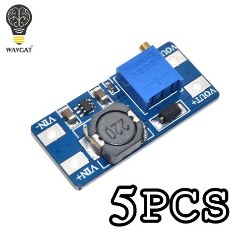 WAVGAT 5PCS MT3608 DC-DC Step Up Converter Booster Power Supply Module Boost Step-up Board MAX output 28V 2A For Arduino ► Photo 1/6