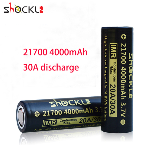 2pcs shockli 21700 4000mah li-ion rechargeable battery 30A high drain 21700 lithium battery for 21700 flashlights  mod ► Photo 1/5