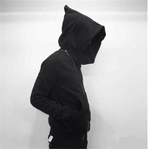 New Hoodies Men zipper Cardigan harajuku black sweatshirts hip hop swag style skateboard streetwear Cloak Hooded jacket coat ► Photo 1/6