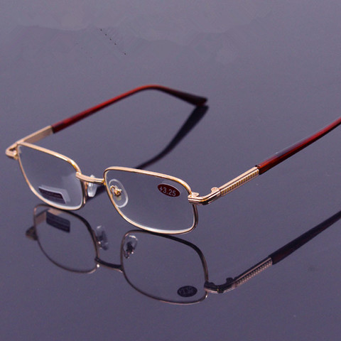 Fashion Metal Men's Reading Glasses women crystal Glass lenses Farsightedness Presbyopia glasses +0.50 to +100 +200 +250 +600 ► Photo 1/1