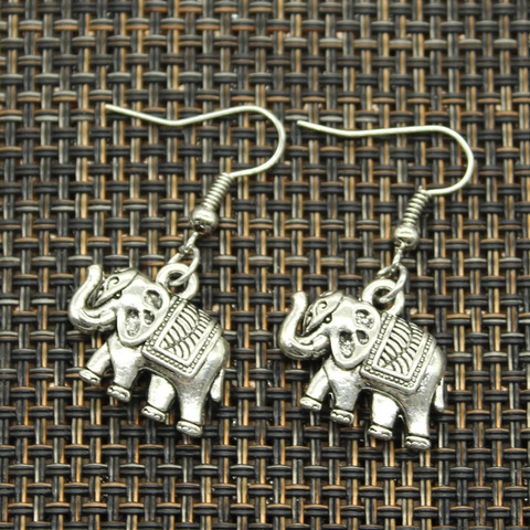 New Fashion Handmade Lovely Thailand Mounts Elephant Pendants Silver Color Earrings For Womens Style ► Photo 1/6