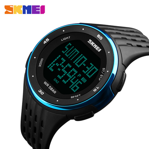 SKMEI 1219 Men Digital Watch LED Display Waterproof Male Wristwatches Chronograph Calendar Alarm Sport Watches Relogio Masculino ► Photo 1/6