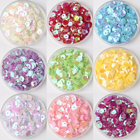 iSequins 720pcs/Lot AB Plated Color 6mm CUP Round Sequins Paillettes Sewing Wedding Craft  Scrapbook, Women Garments Accessories ► Photo 1/6