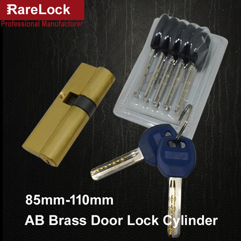  MMS438 85-110mm Brass Handle Door Lock Cylinder with 7keys for Bedroom Bathroom Interior Locks Wooden Door Hardware ► Photo 1/4