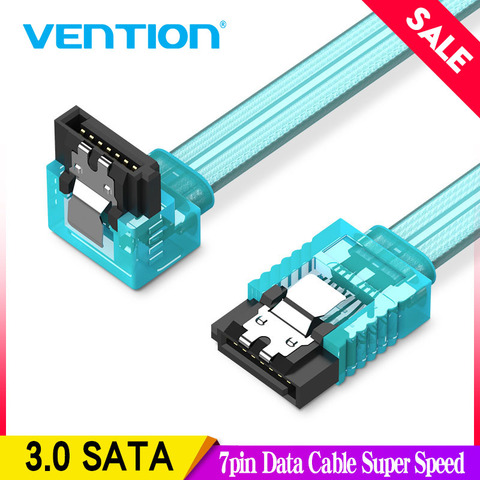 Vention Sata 3.0 7pin Data Cable Super Speed SSD HDD Sata III Right Angle Hard Disk Drive for ASUS Gigabyte MSI Motherboard 0.5m ► Photo 1/6