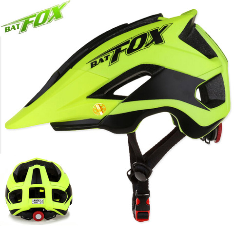 BATFOX Cycling Helmet Women Men Bicycle Helmet MTB Bike Mountain Road Cycling Safety Outdoor Sports Lightweight Big Visor Helmet ► Photo 1/6