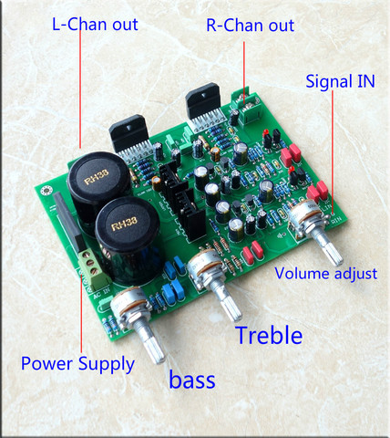 LM3886 Amplifier Audio Board Kits Diy 68W + 68W Refer NAD Tone Preamplifier low frequency Sound Good 2-8 ohms Speaker ► Photo 1/1