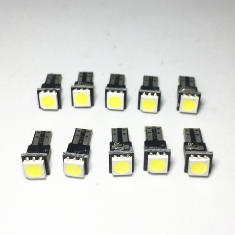 10pcs T5 LED Car Auto LED 1 led smd 5050 Wedge LED Light Bulb Lamp dash board Instrument White Red Blue Yellow Green For DC 12V ► Photo 1/6