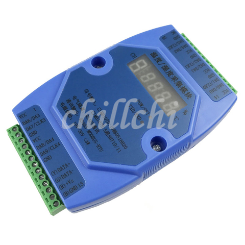 DS18B20 10 multi-channel temperature acquisition module Modbus RTU RS485 ► Photo 1/3