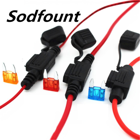 0.5mm² 0.75mm² -4mm² 5A 10A-50A Small Medium Car waterproof fuse box Car modified fuse socket Fuse holder with wire /fuse ► Photo 1/6