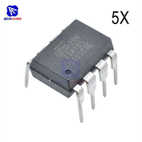 5 PCS/Lot IC Chip ATTINY85-20PU ATTINY85 MCU 8BIT ATTINY 20MHZ 8 Pin DIP-8 ATTINY85 Microcontroller ► Photo 1/6