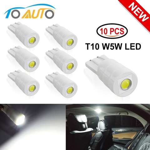 Ceramic T10 W5W LED Bulbs 194 168 Car Interior Lights Wedge parking lights Bulbs for Cars Plate Light Auto Lamp White 6000K 12V ► Photo 1/6