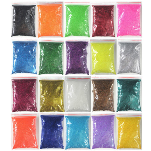20 Colors Choice 100g Bulk Packs Extra Ultra Fine Nail Glitter Dust Powder Nails Art Tips Body Crafts Decoration Wholesale ► Photo 1/6