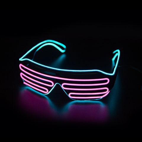 Glowing Glasses LED Gafas Luminous Bril Neon Christmas Glow Sunglasses Flashing Light Glass for Party Supplies Prop Costumes New ► Photo 1/6