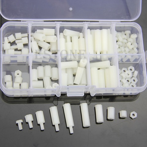 M3 Nylon Hex Spacers Screw Nut Assortment Kit Stand off Plastic Accessories Set ► Photo 1/6