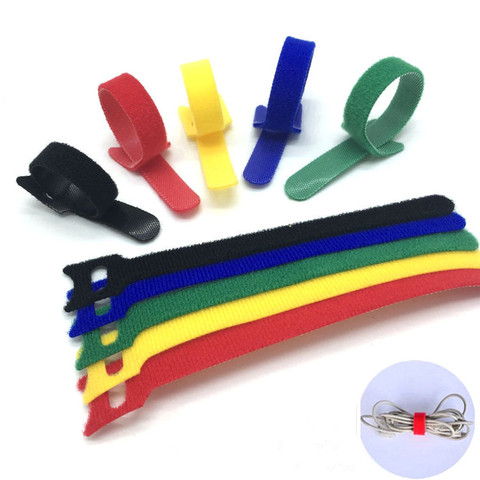 20Pcs Reusable Nylon Cable Ties Hook and Loop Cable Tie With Eyelet Hole Cable Management Wire Organizer Sticky Straps 12*150mm ► Photo 1/6